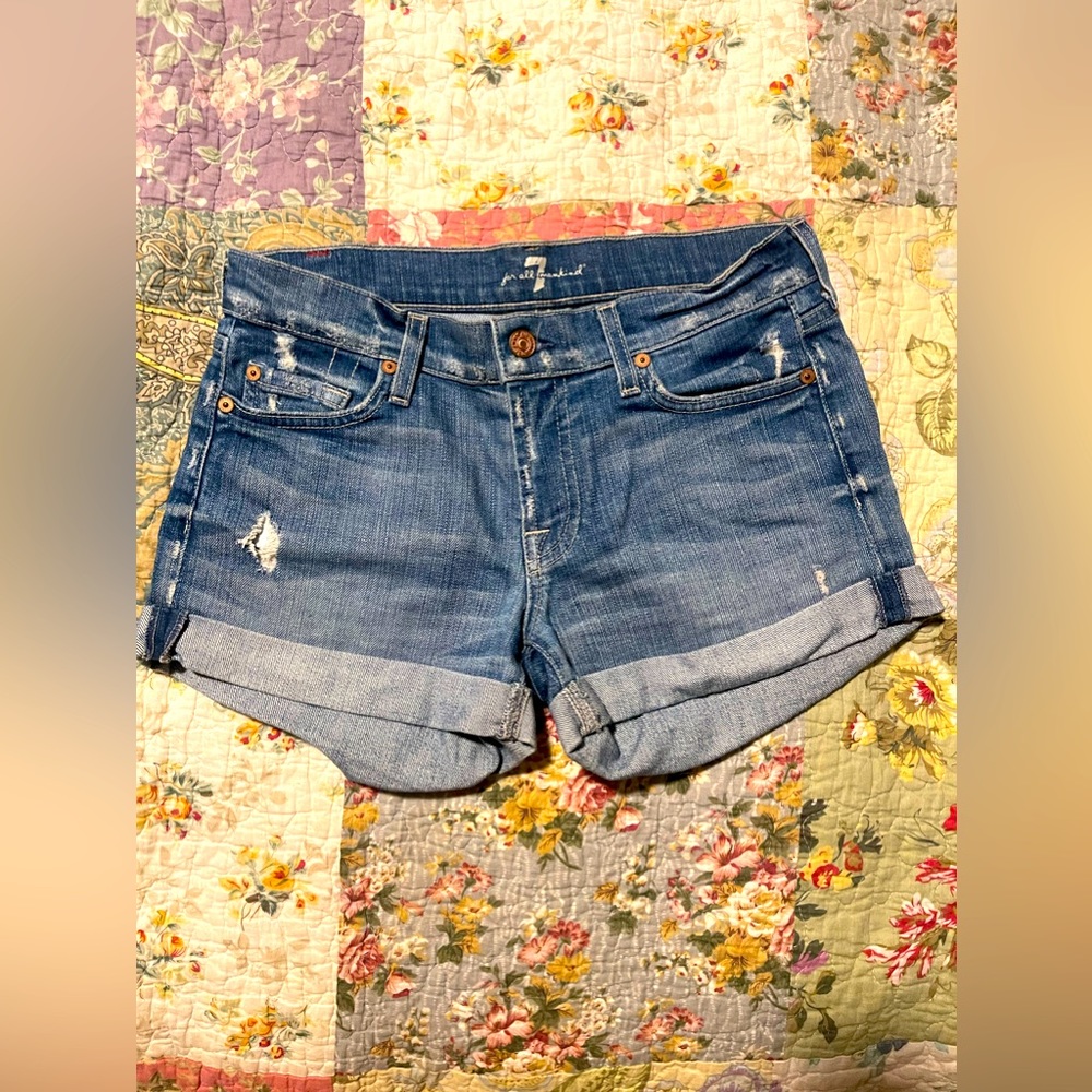 7 For all Mankind Denim Shorts size 27
